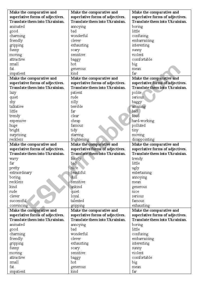 test worksheet