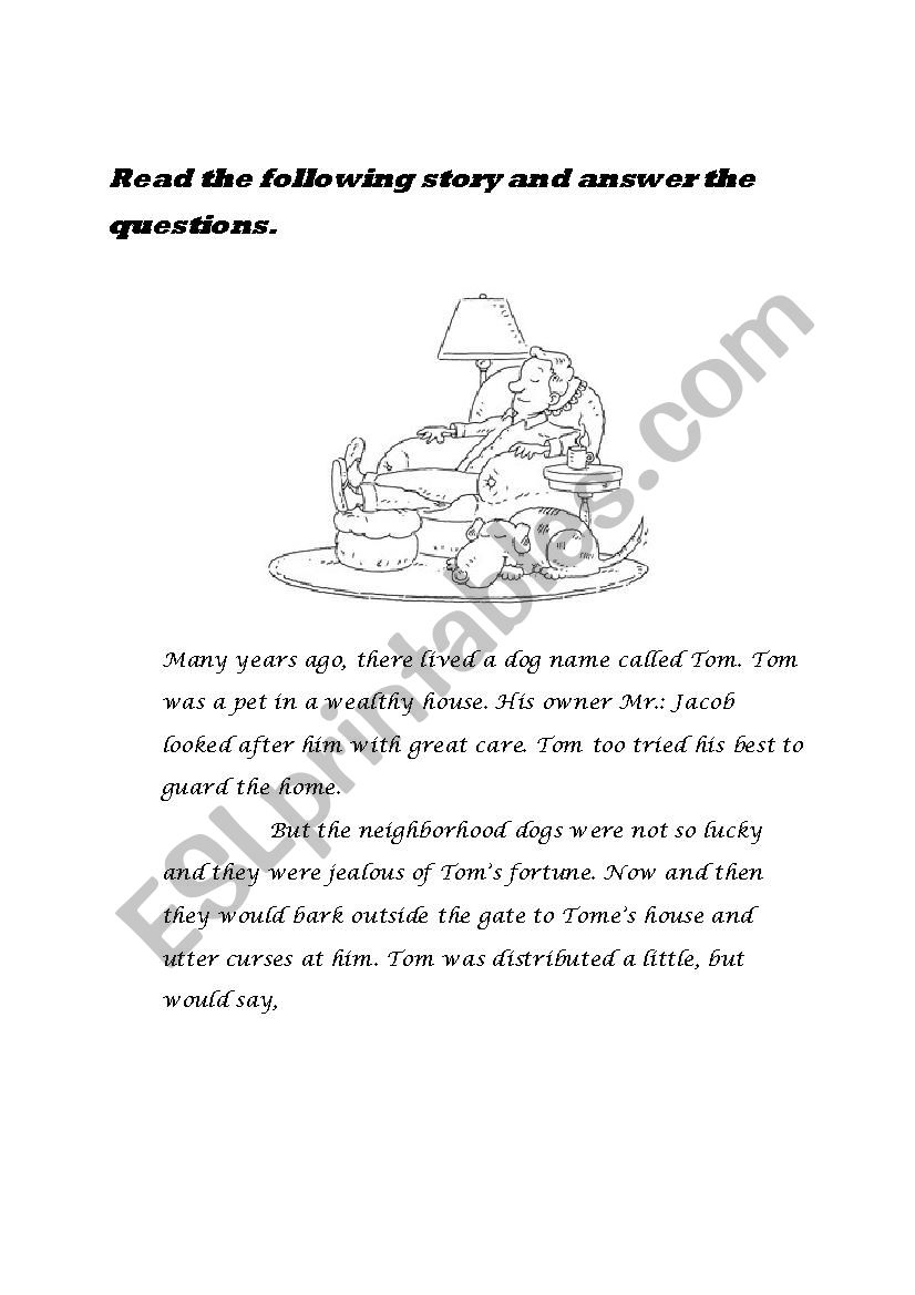 comprehension activity worksheet