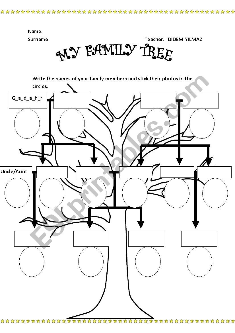 Family Tree for young learners