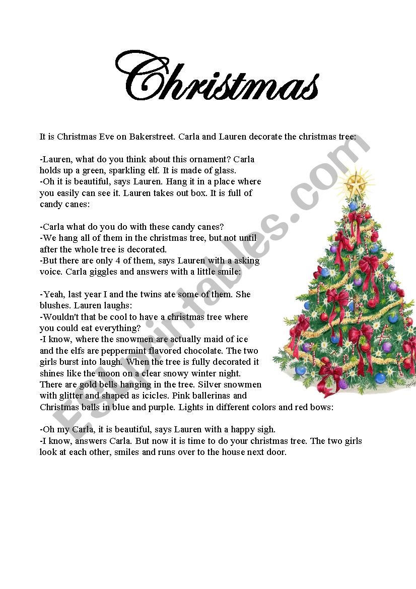 Christmas worksheet