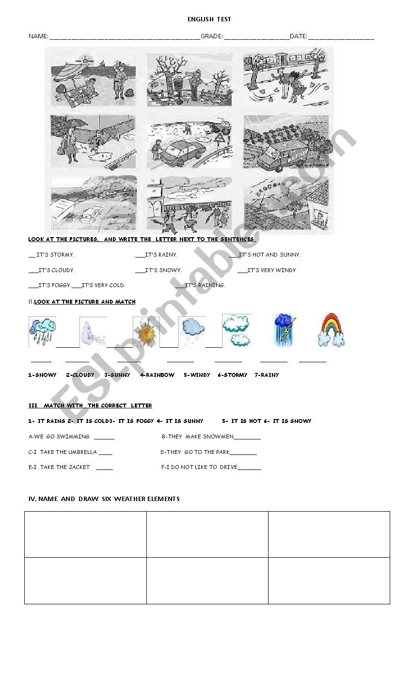 the weather guide of work worksheet