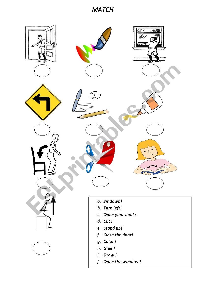 Instructions worksheet