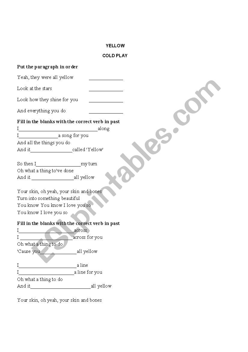 Exercises worksheet