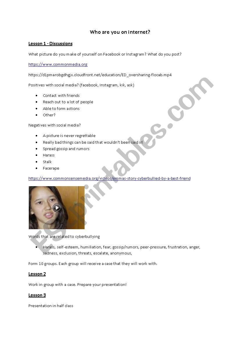 Barbara Herclik worksheet
