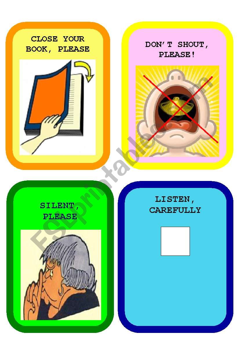 CLASSROOM LANGUAGE FLASHCARDS SET 2