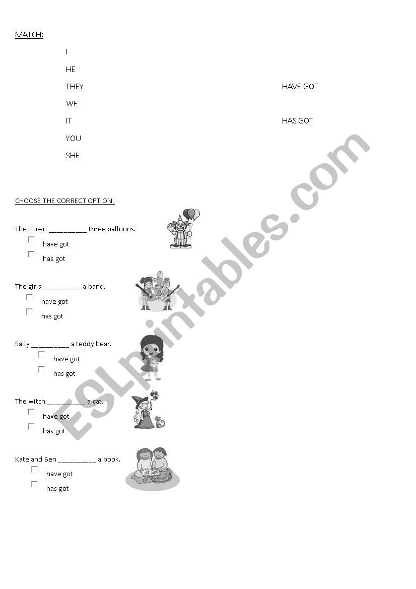 Have got worksheet