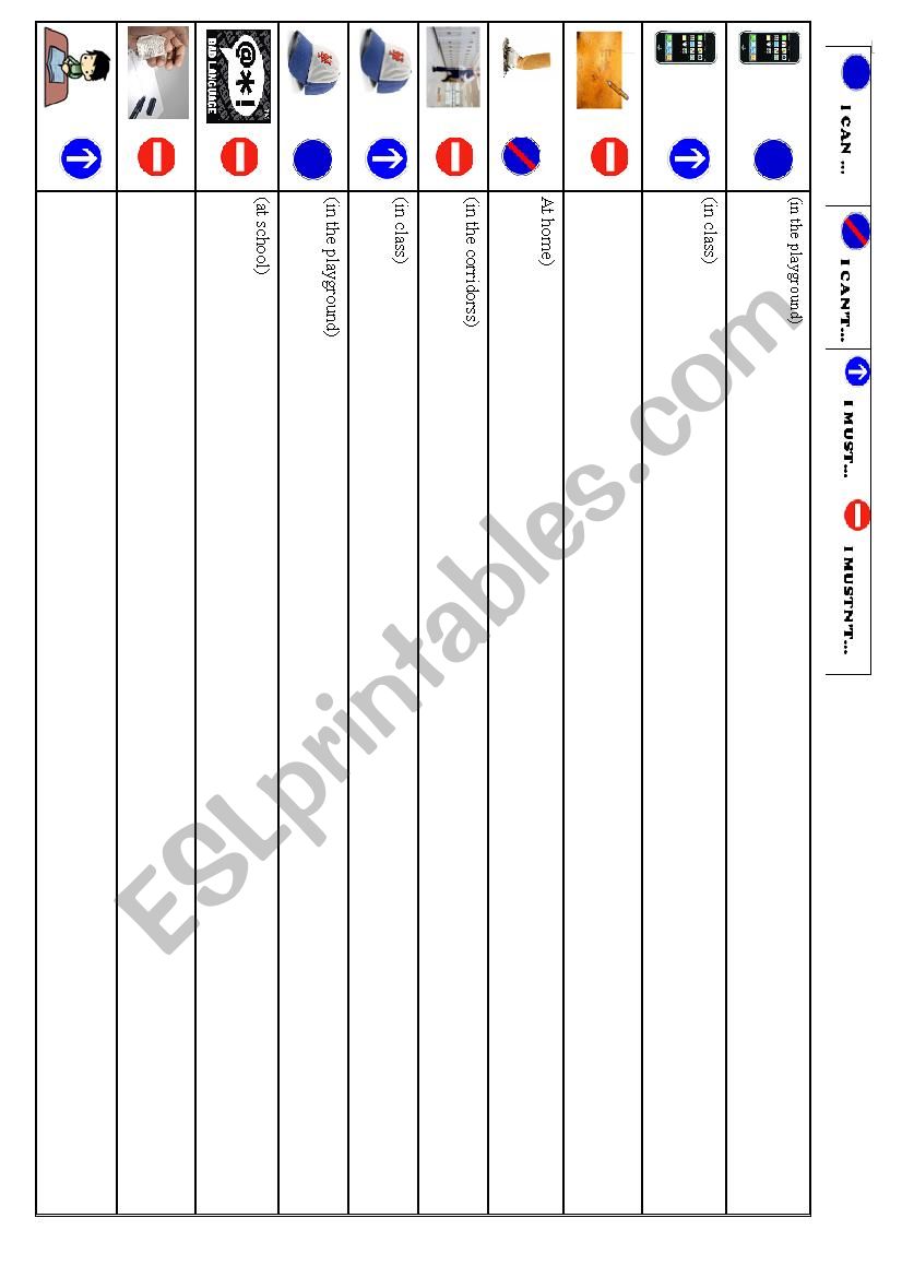 MUST or CAN (part 1) worksheet