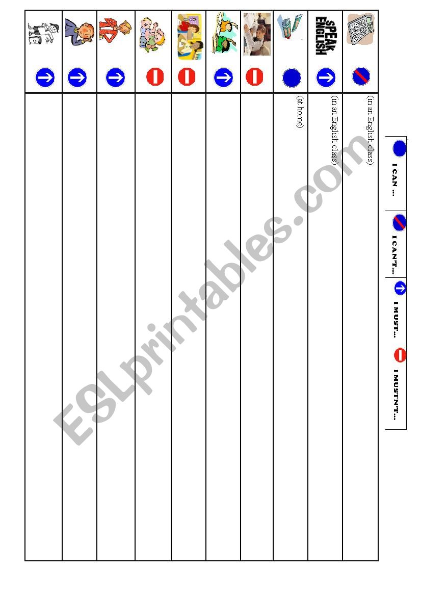 MUST or CAN (part 2) worksheet