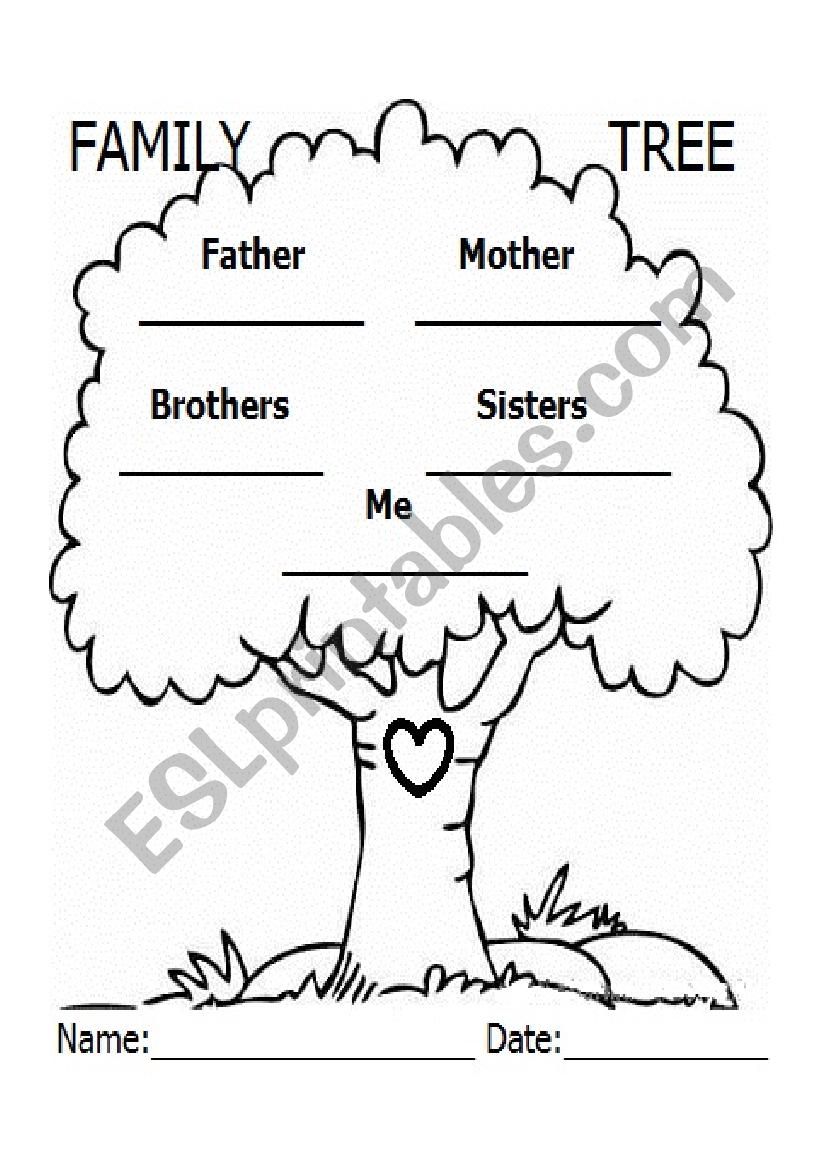 My Family Tree - ESL worksheet by NataliLopez