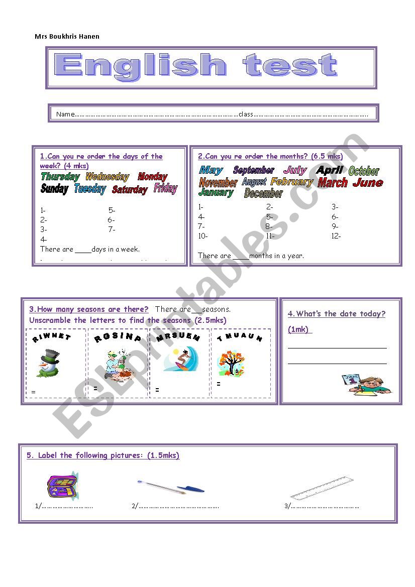 test 1 worksheet