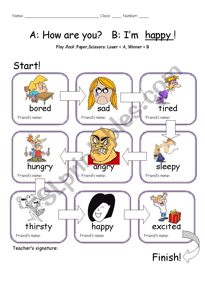 How are you? worksheet