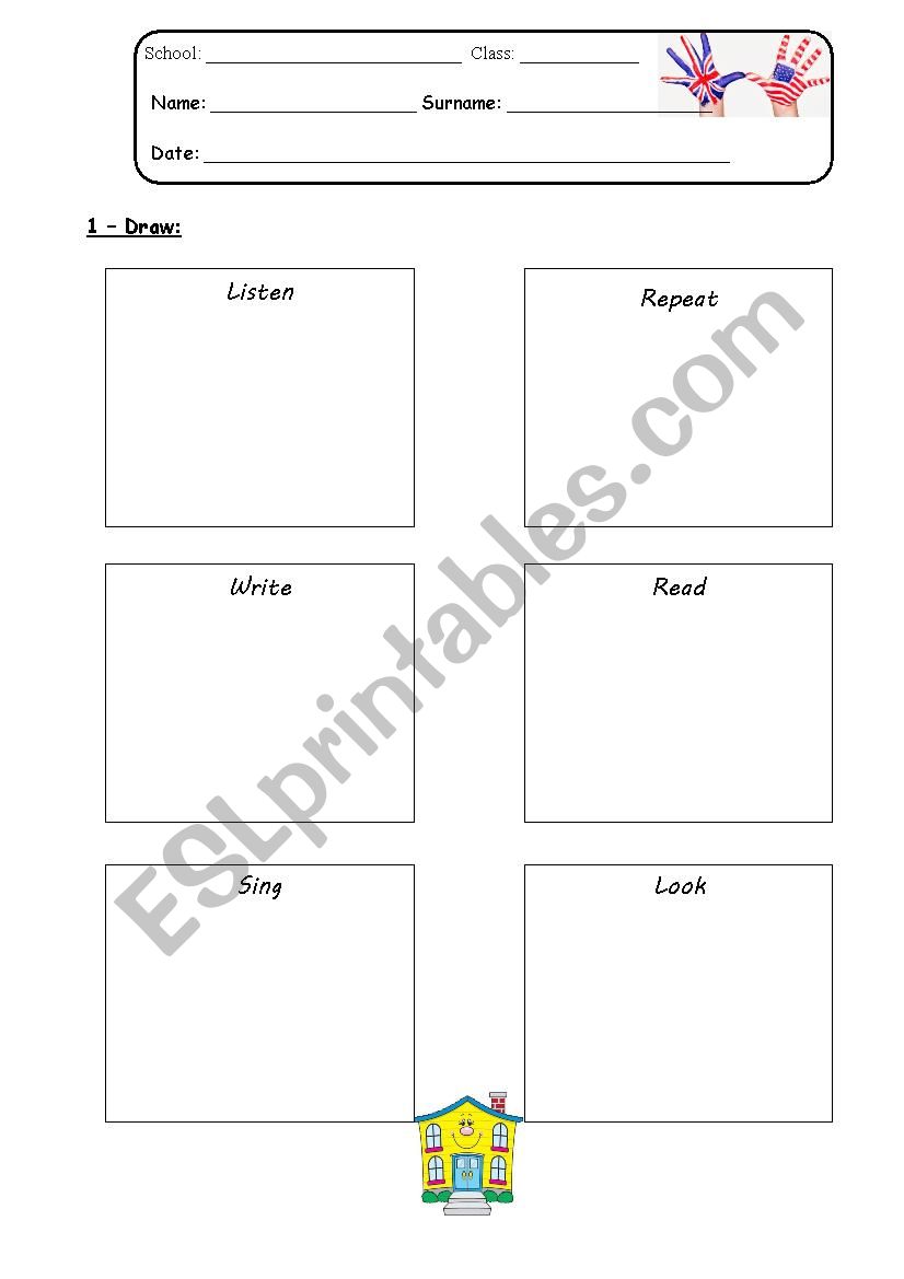 Classroom language worksheet