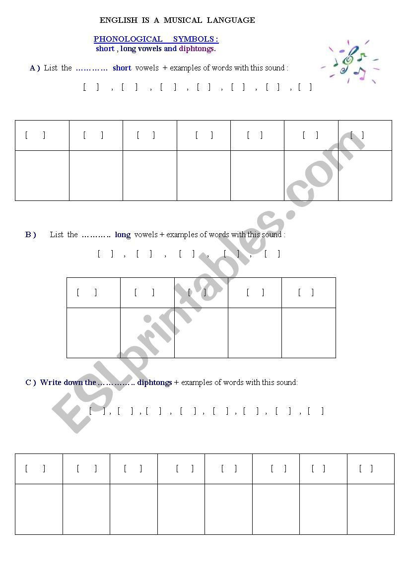Phonetics- two pages worksheet