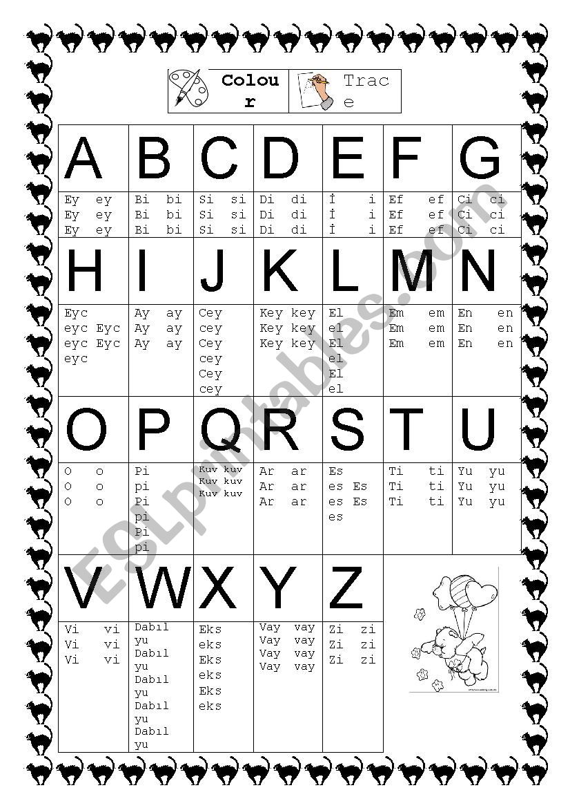 alphabet-trace worksheet