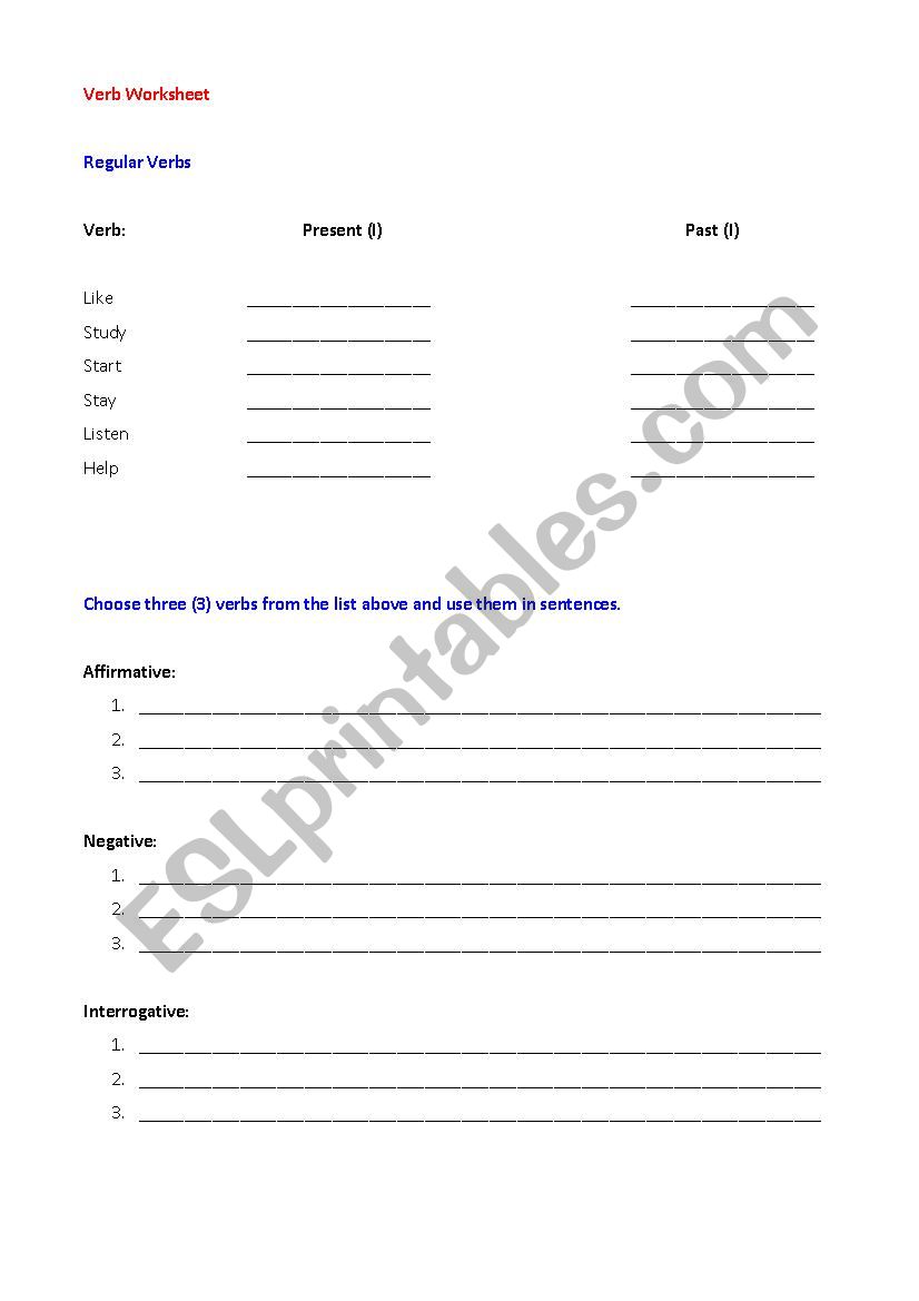 Past Simple  worksheet