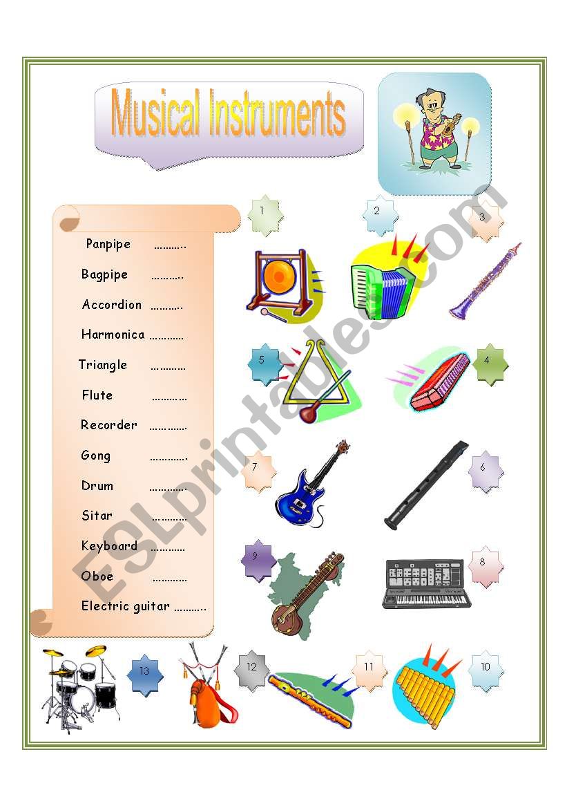 Musical Instrument Part-3 worksheet