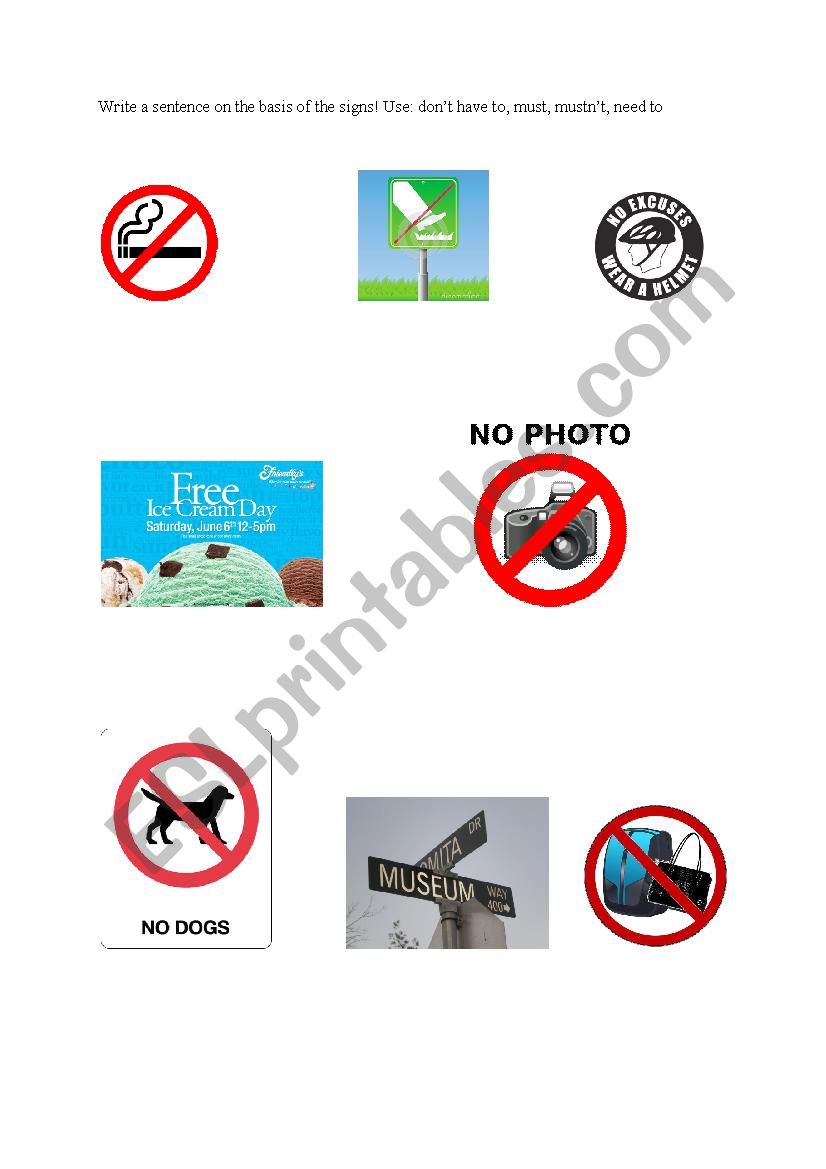 Modal verbs+signs worksheet