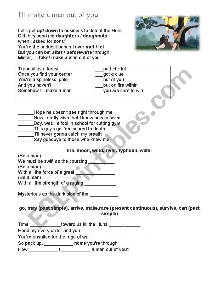 IÂ´ll make a man out of you - Mulan