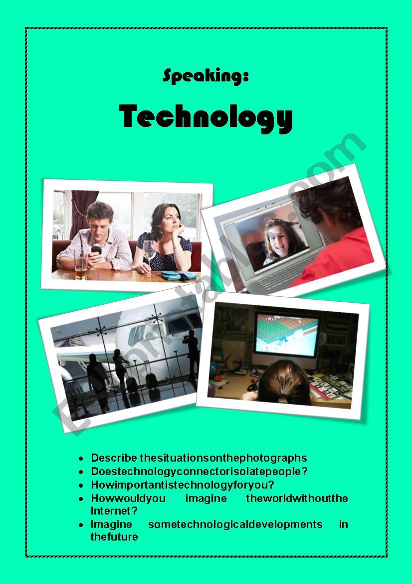 Speaking: technology worksheet