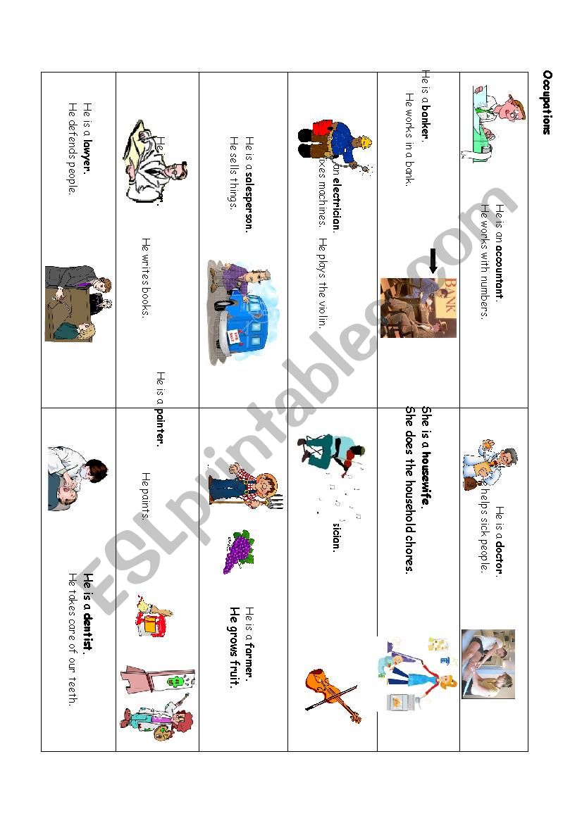 Jobs and Occupations worksheet