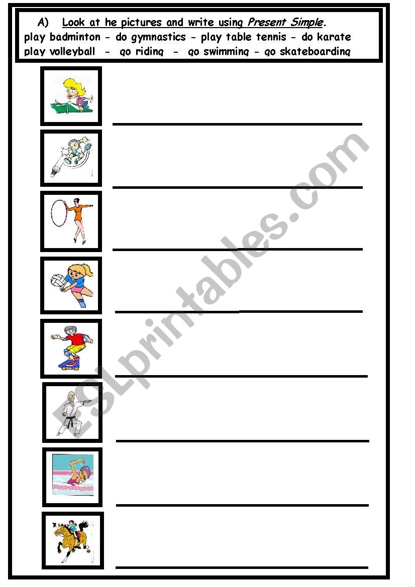 Present Simple Tense worksheet