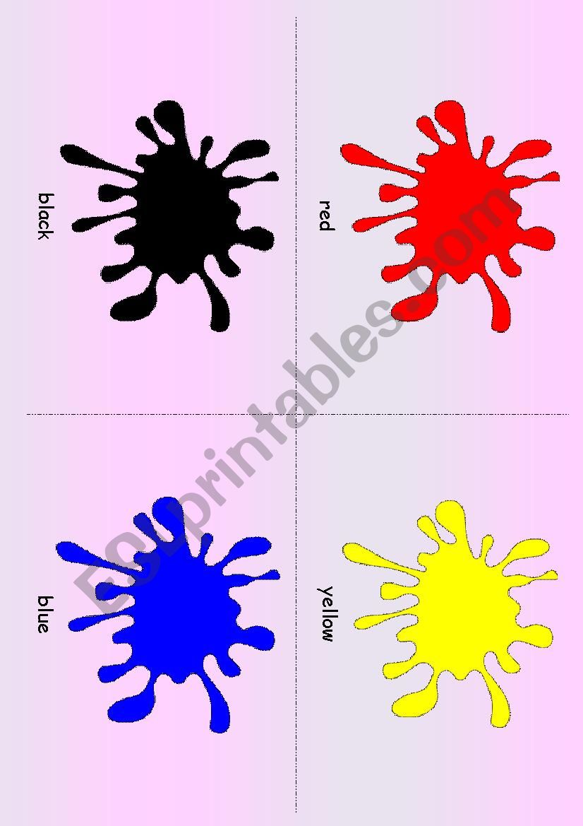 colors flashcard worksheet