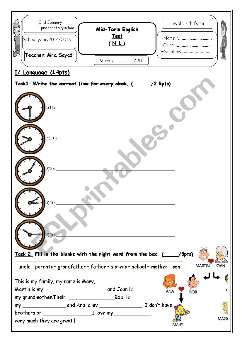 mid term test nb1 worksheet