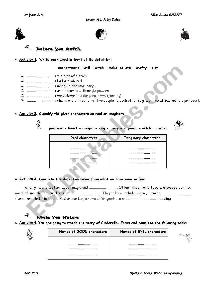 Fairy Tales worksheet