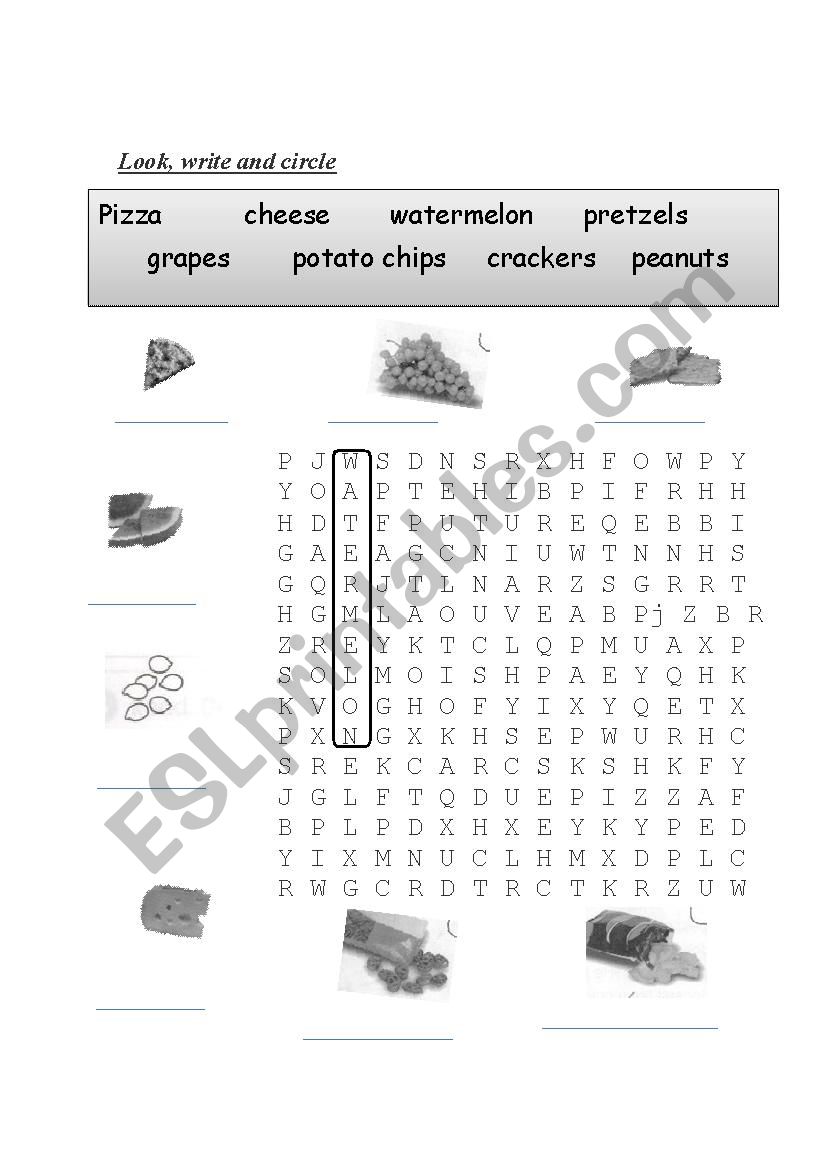 word search fruit worksheet