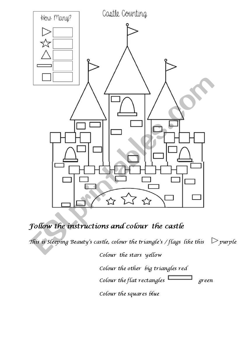 Shapes and colours worksheet