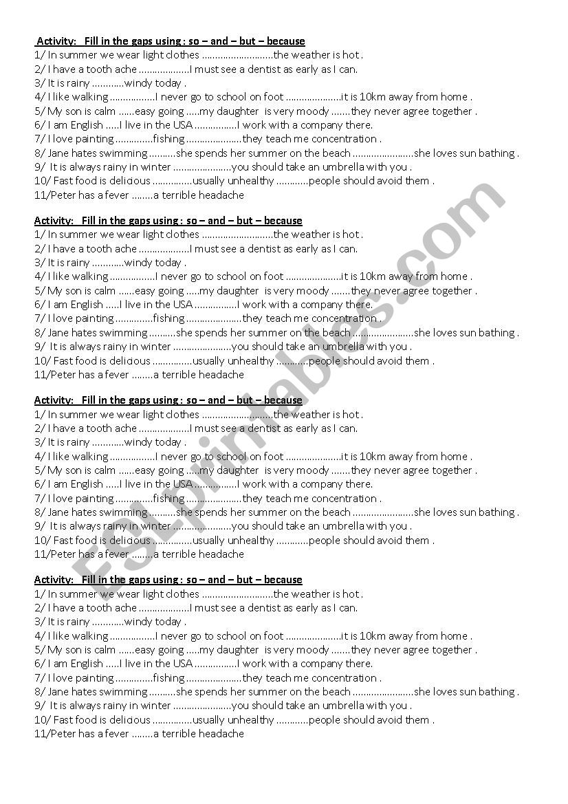 ACTIVITY  worksheet