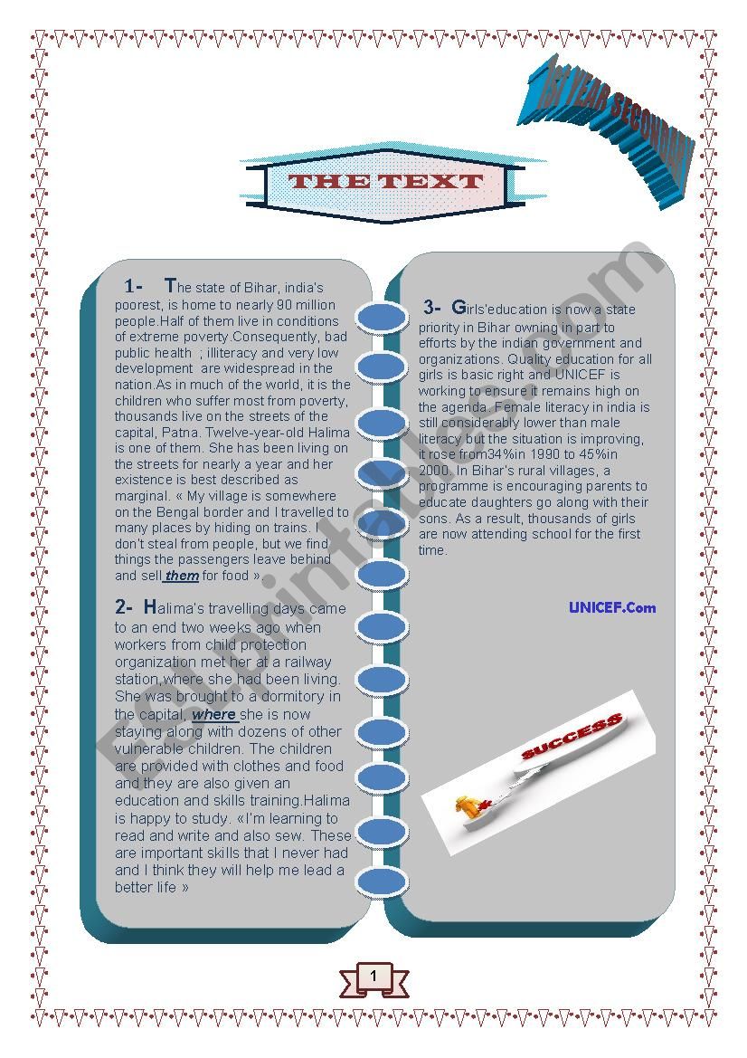 1ere anne test 3 worksheet