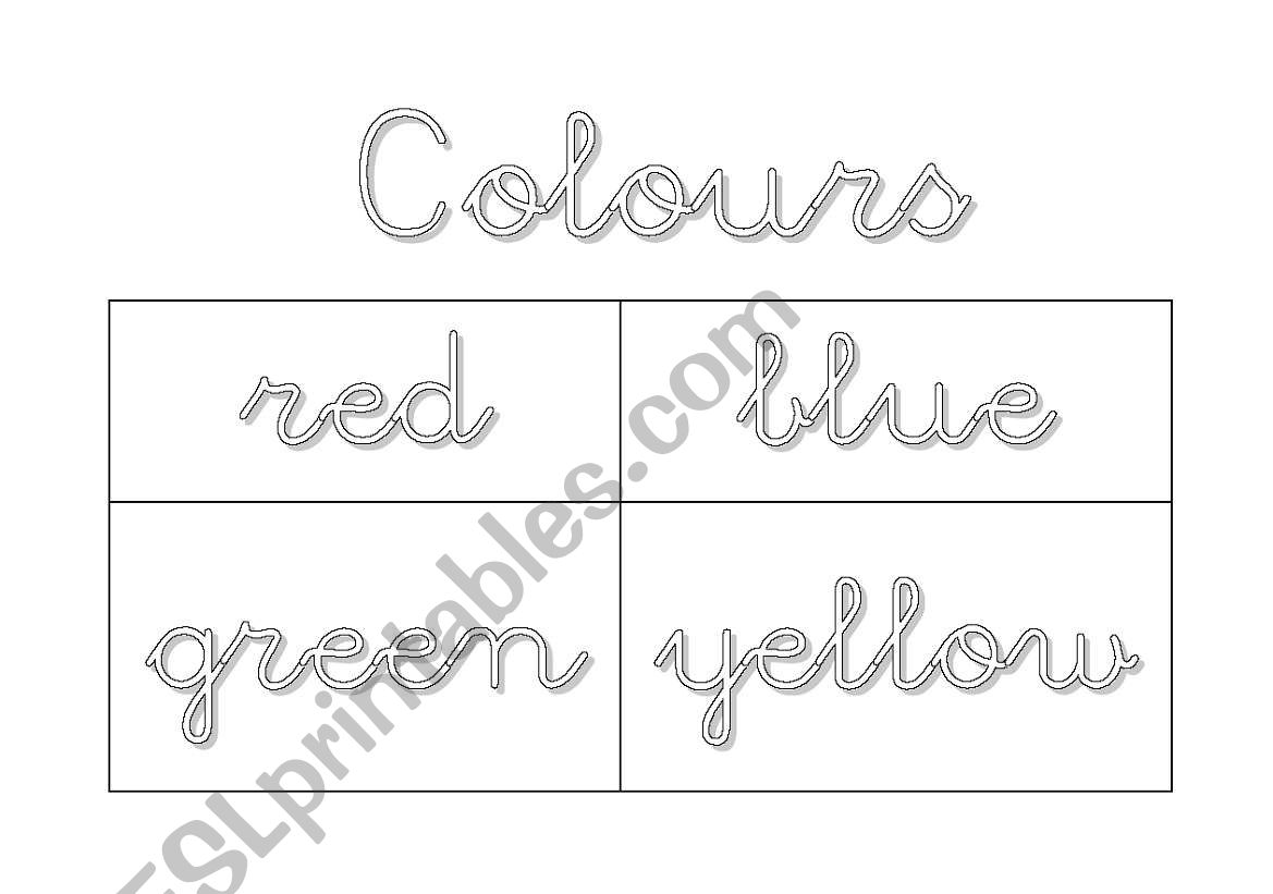 Colours worksheet