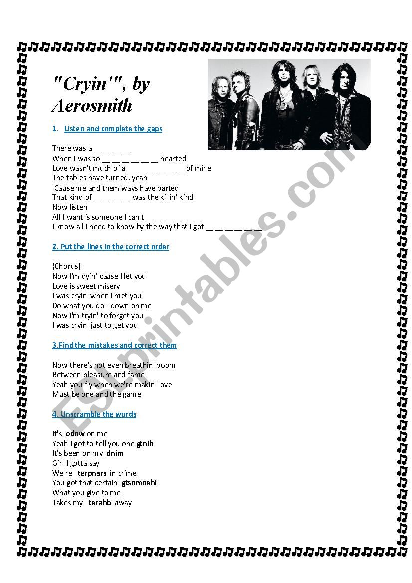 CryinÂ´ worksheet