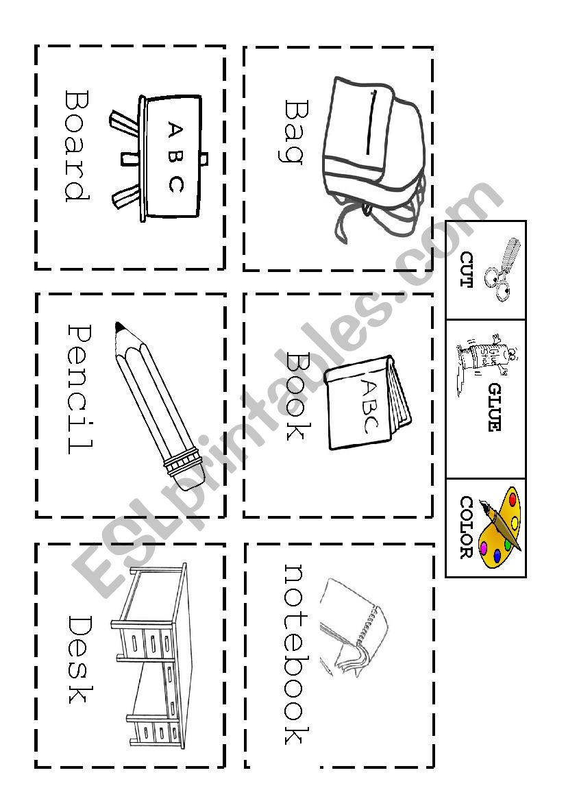 classroom objects worksheet