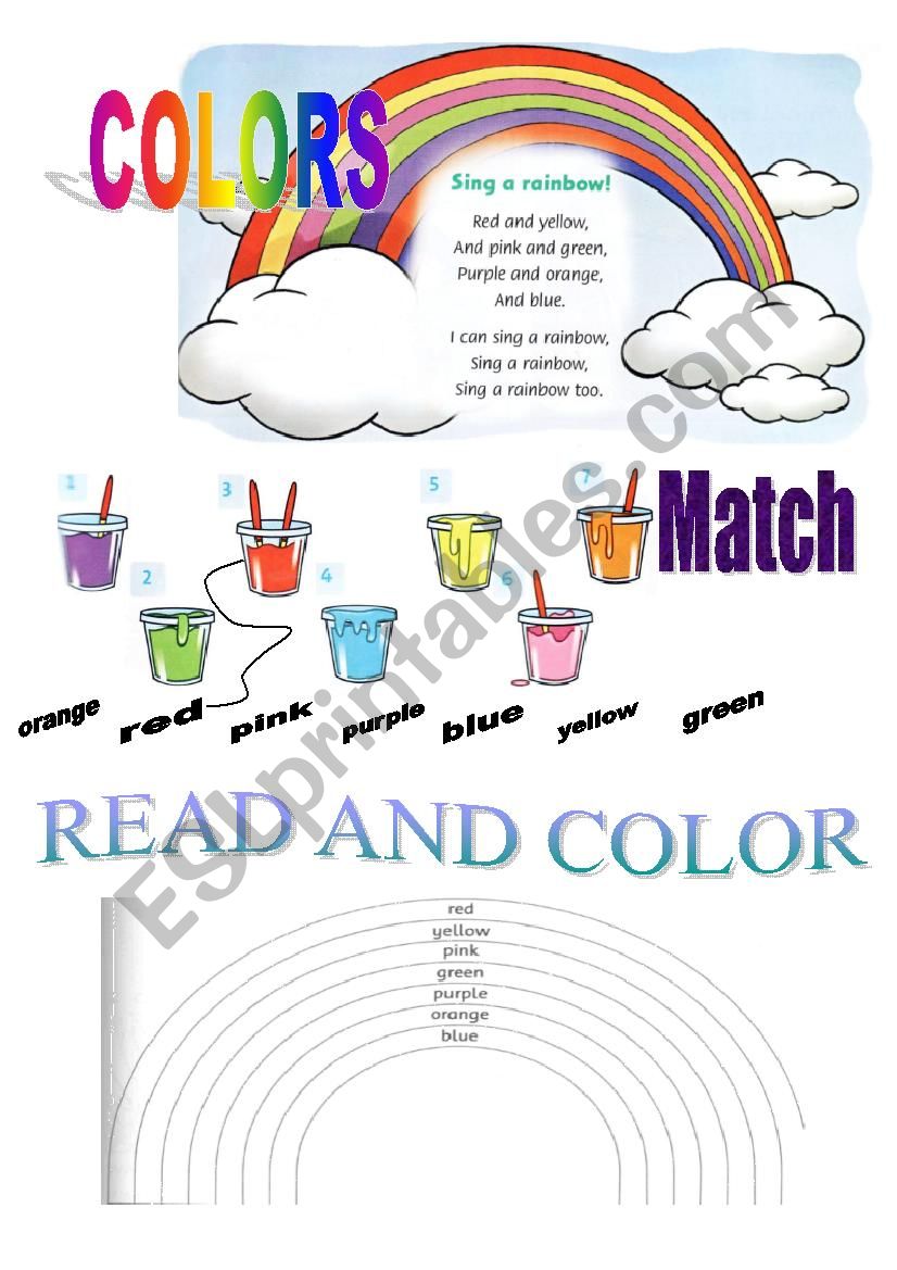 colours worksheet