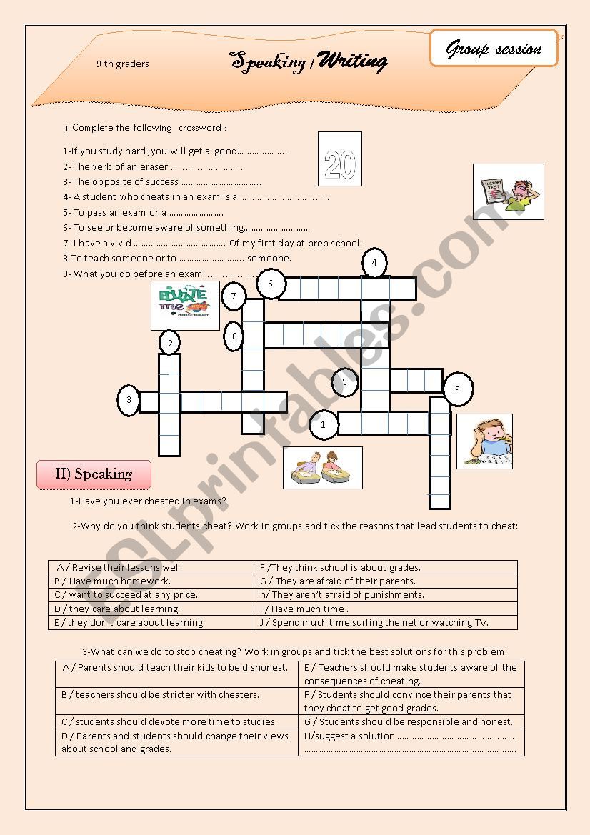 Cheating:reasons and solutions