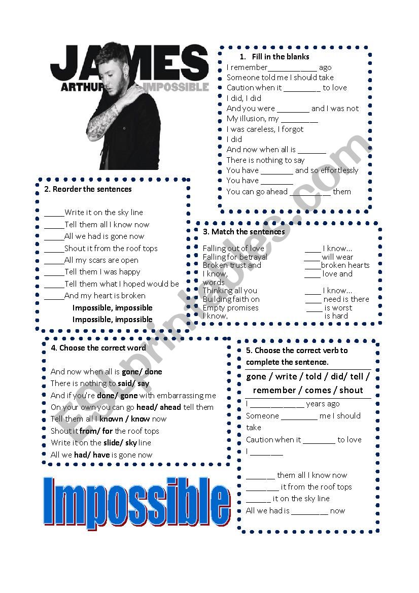 impossible worksheet