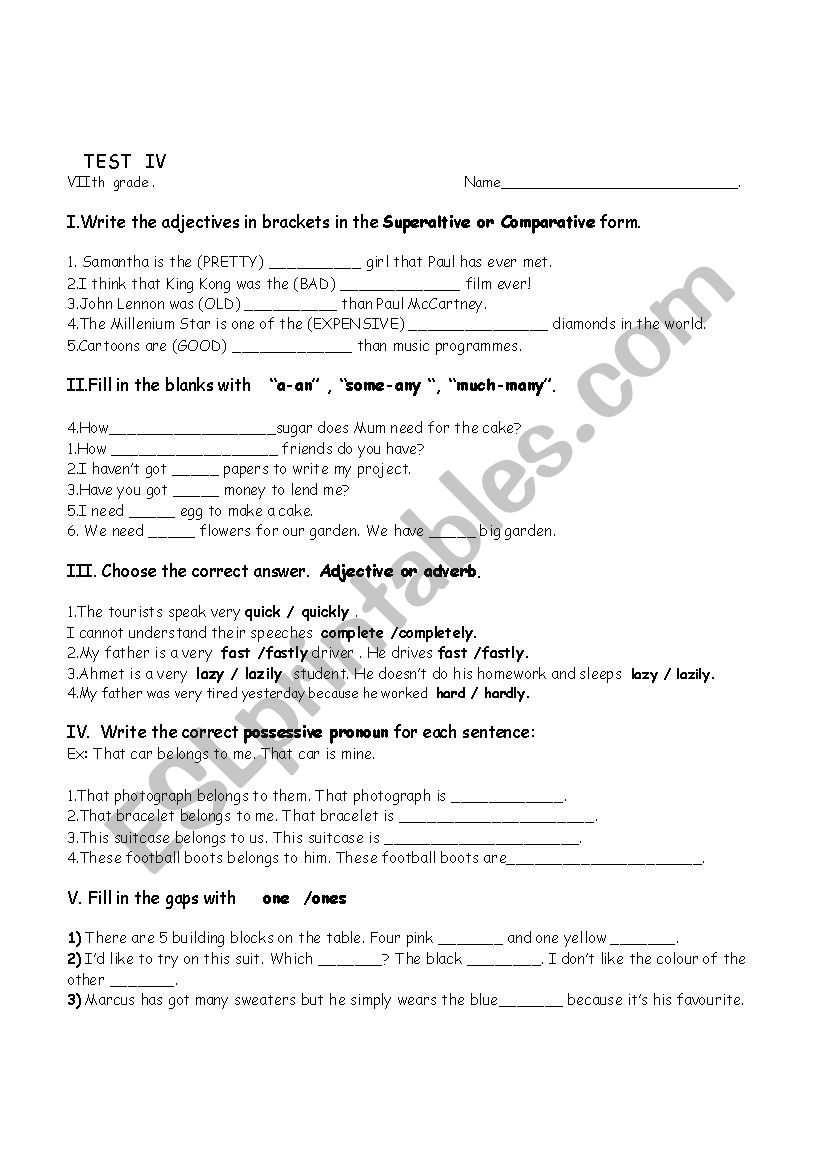 Test worksheet