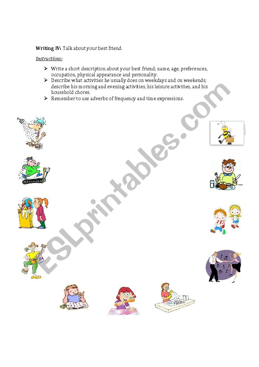 Describing daily routines worksheet