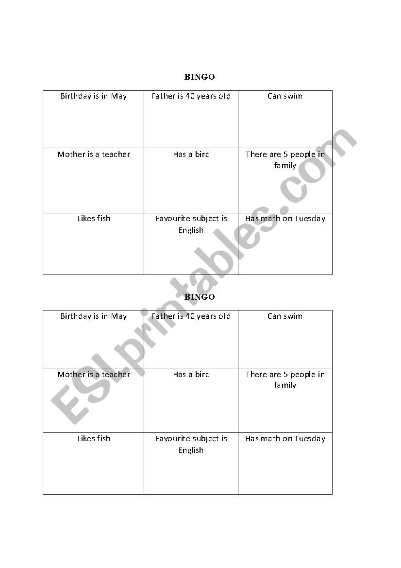 GAME FOR SPEAKING worksheet