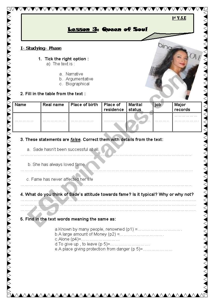 Lesson3 1st form worksheet