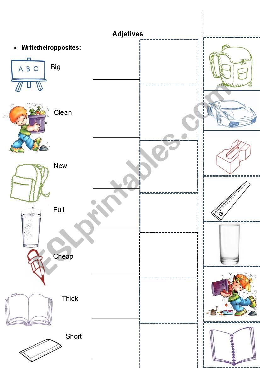 Adjectives exercises worksheet