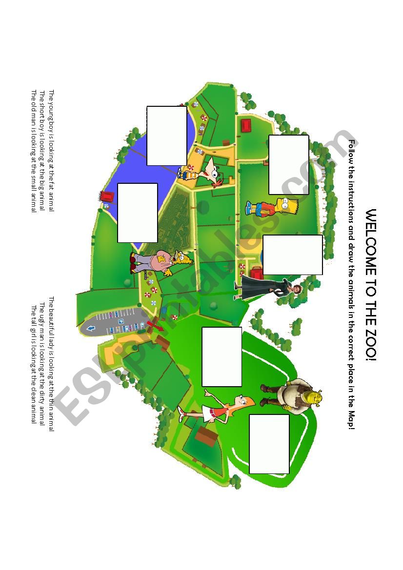Zoo Map worksheet