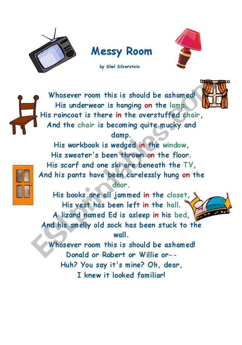 Messy Room by Shel Silverstein