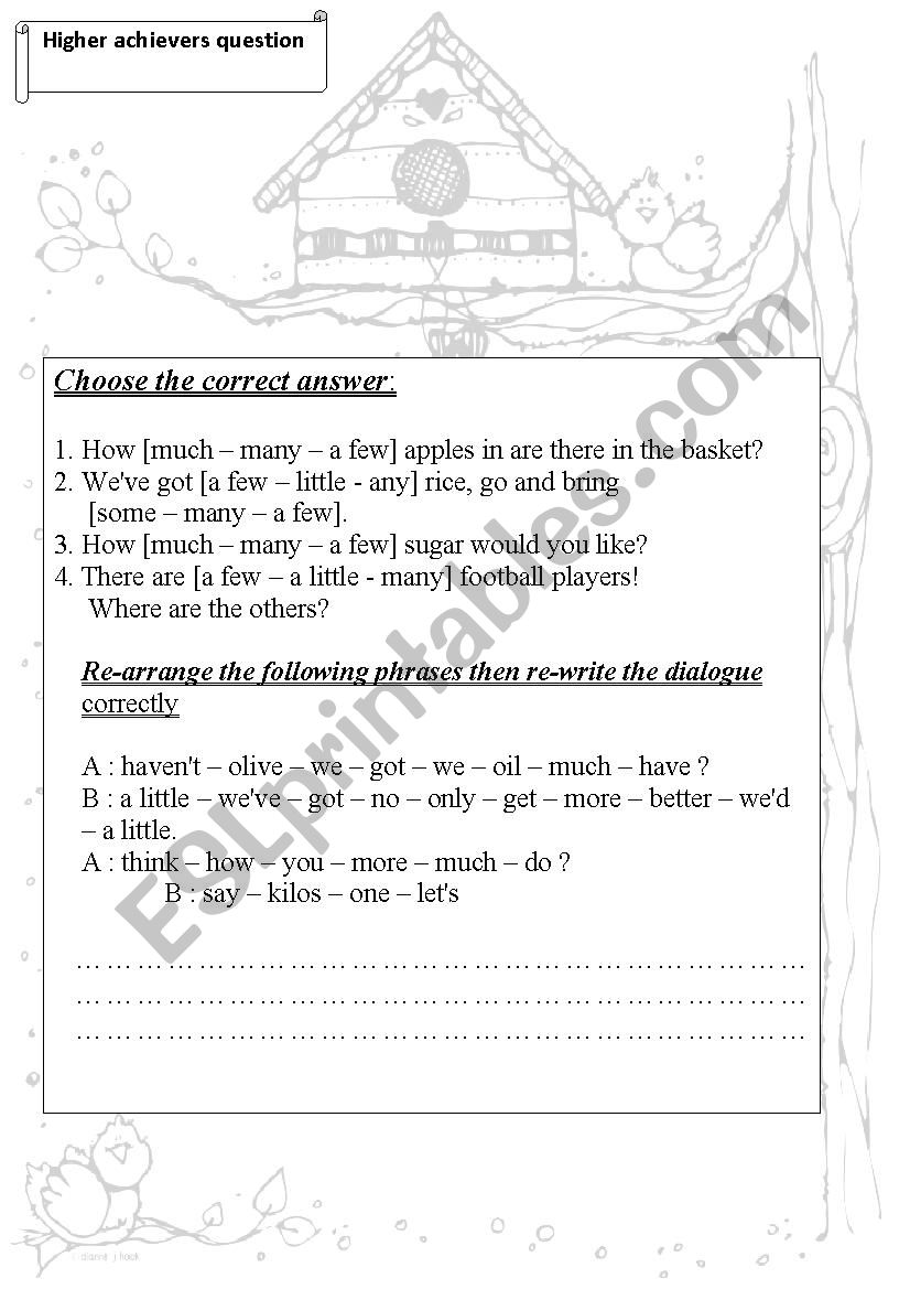 COUNTABLE  worksheet