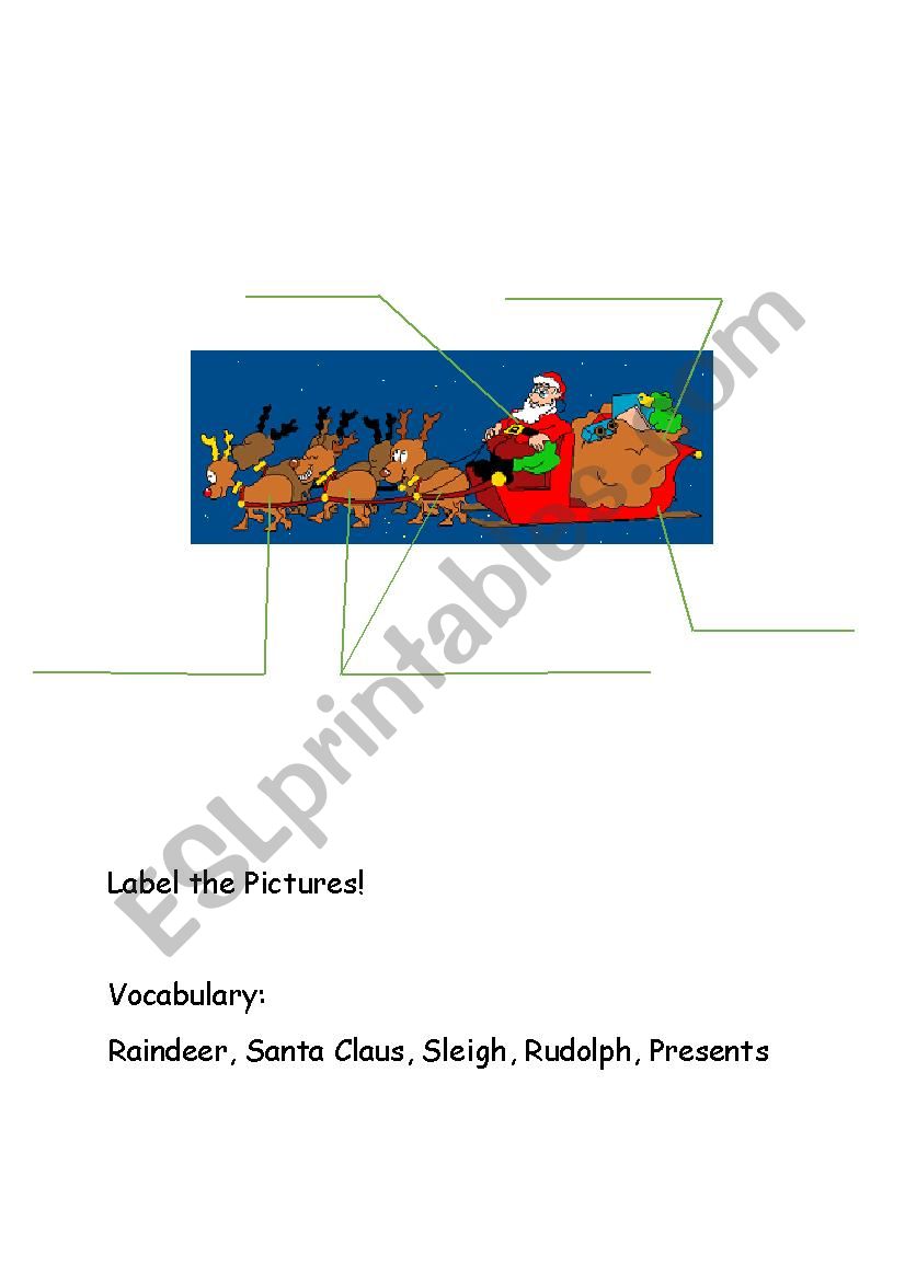 Santa Vocab worksheet