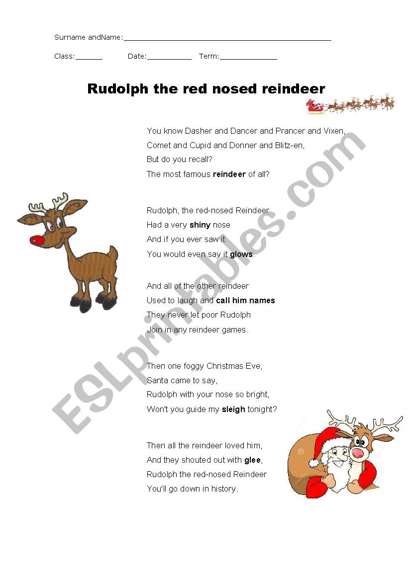 Rudolph the red-nosed reindeer