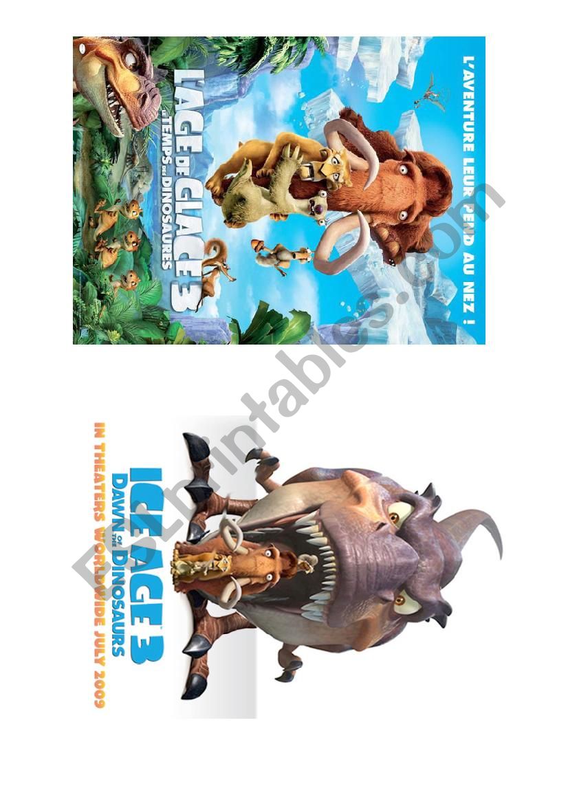 ICE AGE3 worksheet