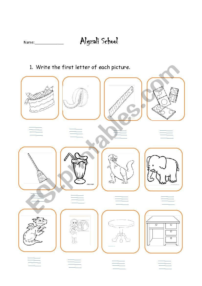 letters worksheet